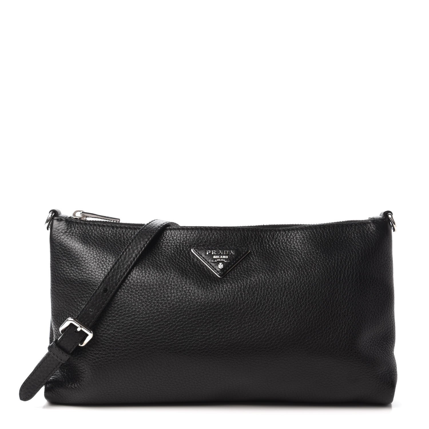 Prada Vitello Daino Crossbody Bag Black 1 of 9