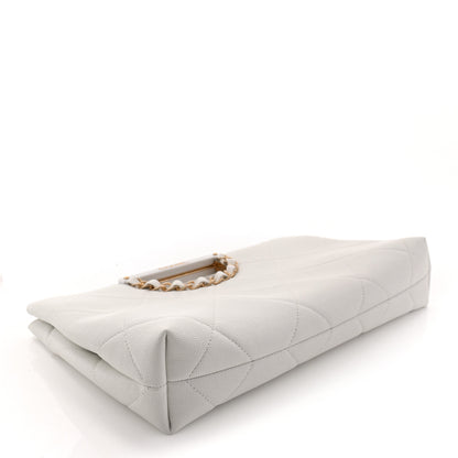 Chanel Caviar Quilted A Real Catch Clutch White 4 of 11