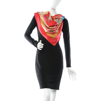 Hermes Silk Nikko Scarf 90 Rouge 2 of 4