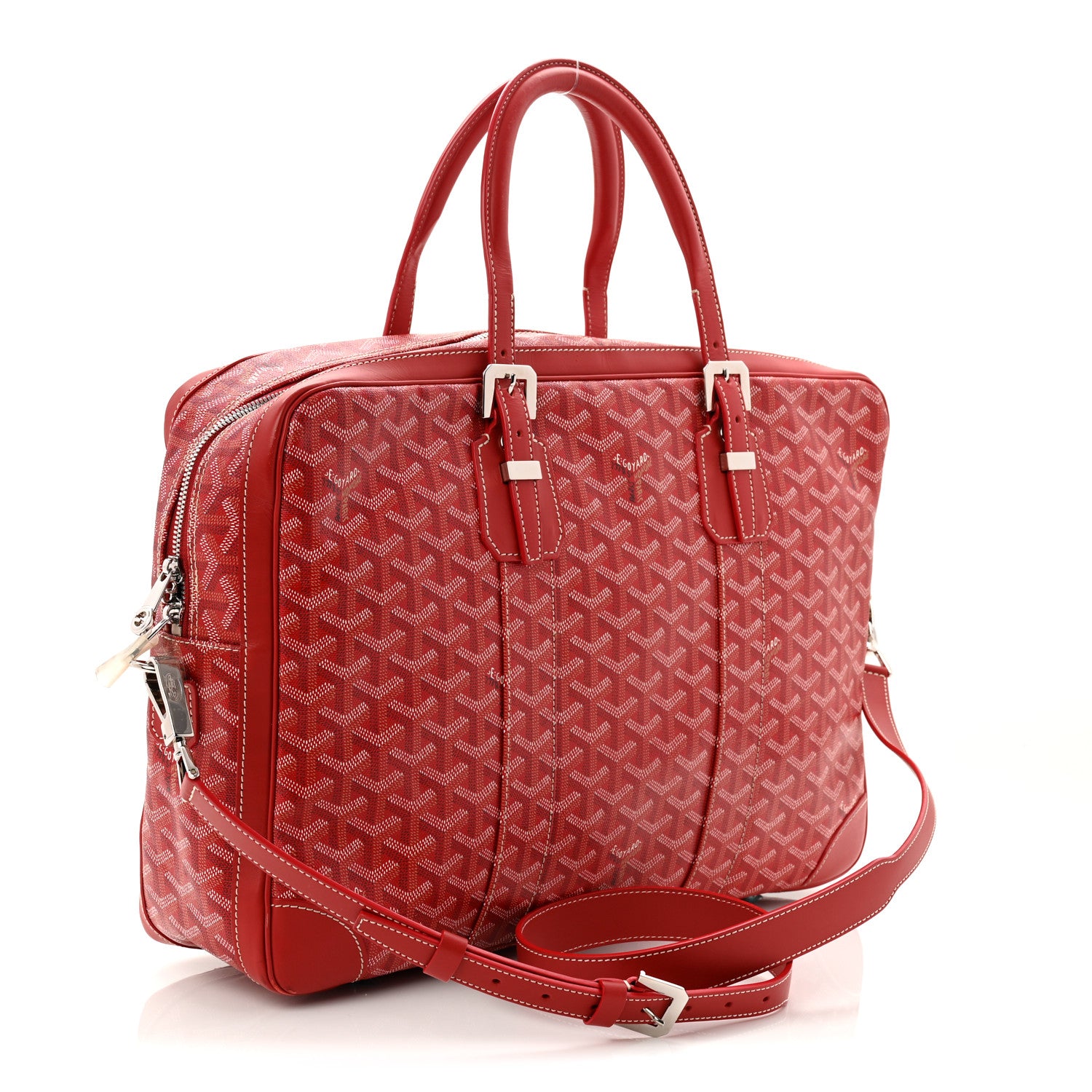 Goyard Goyardine Ambassade MM Briefcase Red 1811623 – FASHIONPHILE