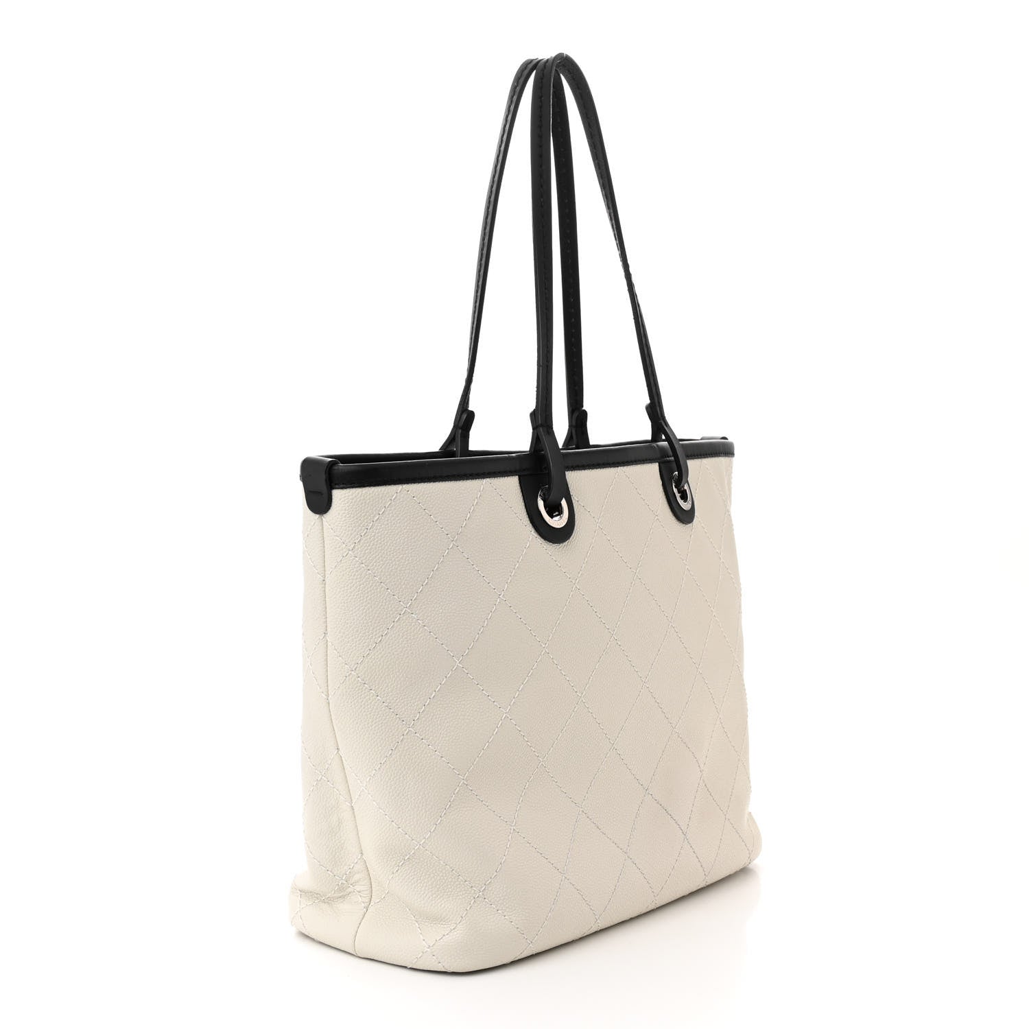 Chanel Grained Calfskin Shopping Fever Tote White 4 of 13