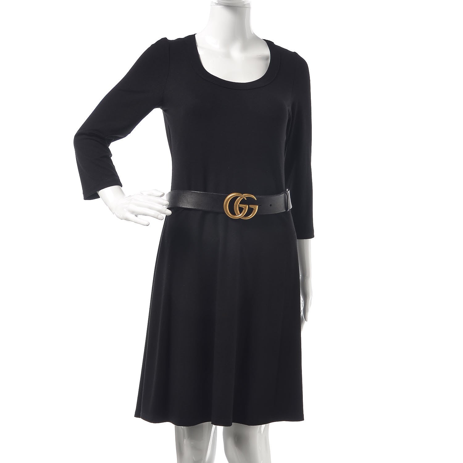 Gucci Faded Calfskin Double G 40mm Belt 85 34 Black 2 of 7