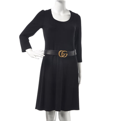 Gucci Faded Calfskin Double G 40mm Belt 85 34 Black 2 of 7