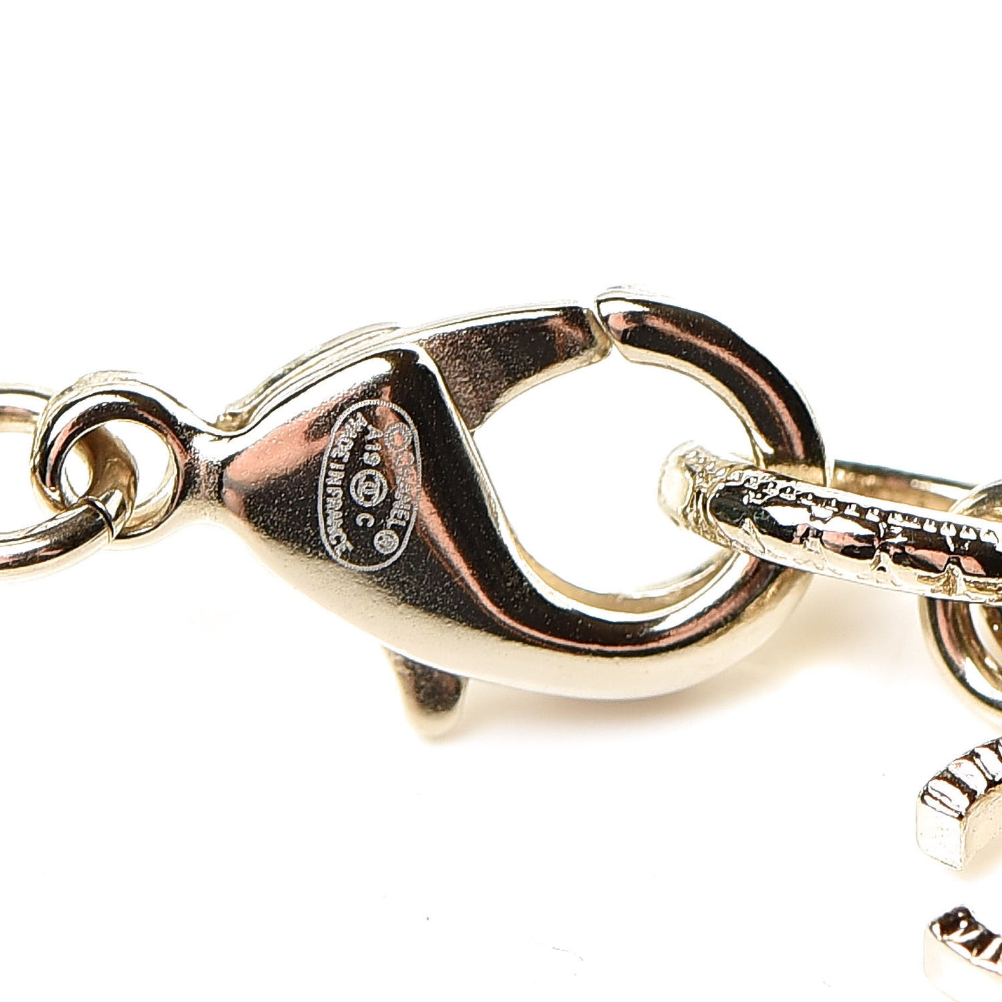 Pearl Crystal CC Bracelet Gold