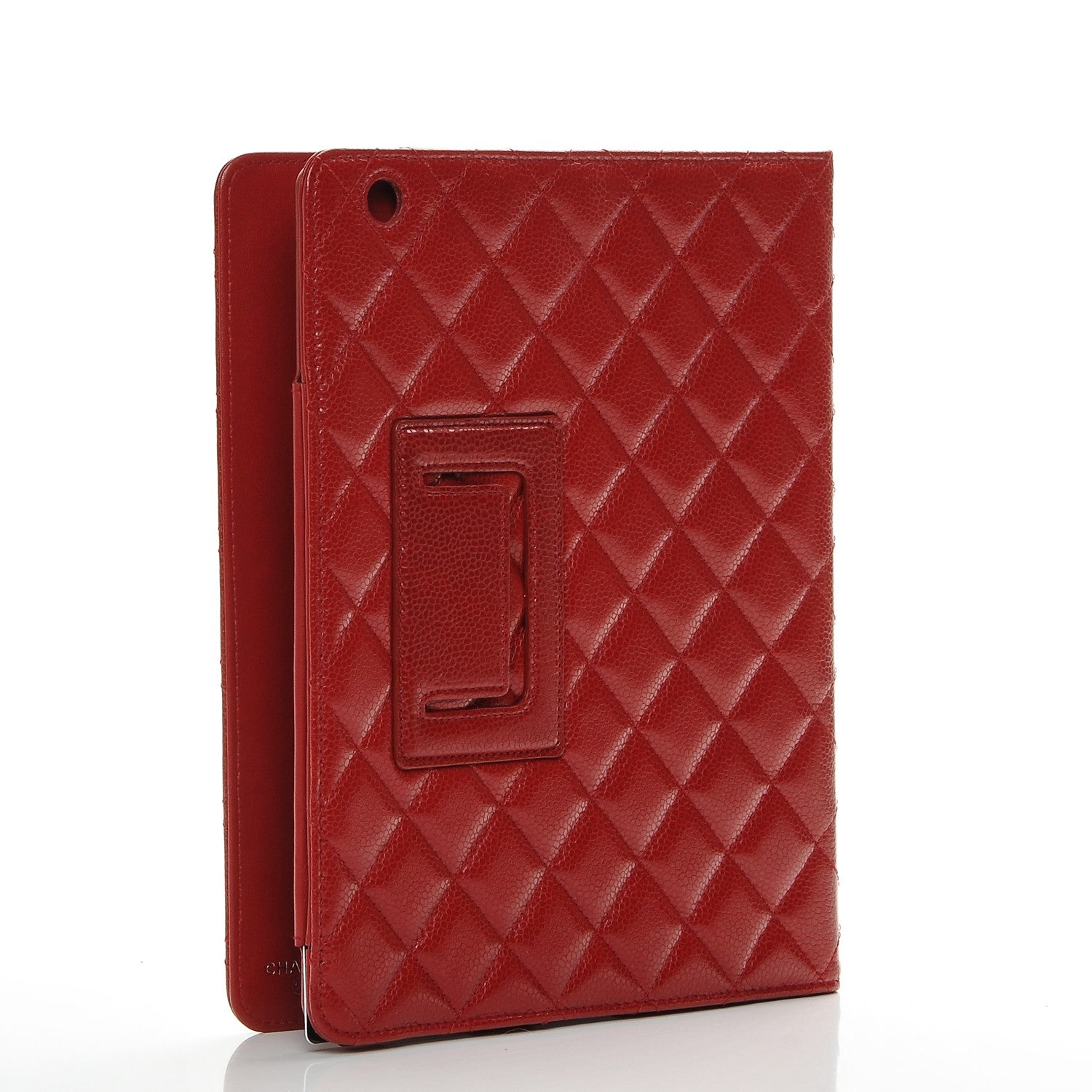 Chanel Caviar Quilted iPad Case Red 3 of 9