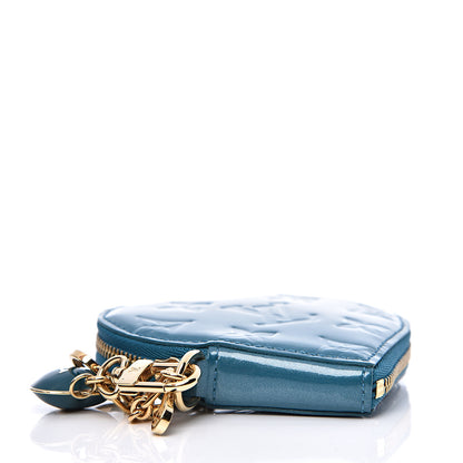 Louis Vuitton Vernis Heart Coin Purse Blue Galactic 3 of 6