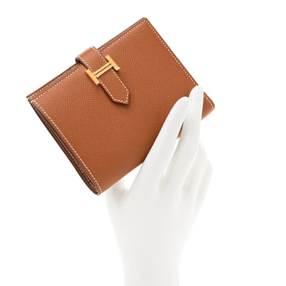 Hermes Epsom Bearn Compact Wallet Gold 2 of 8