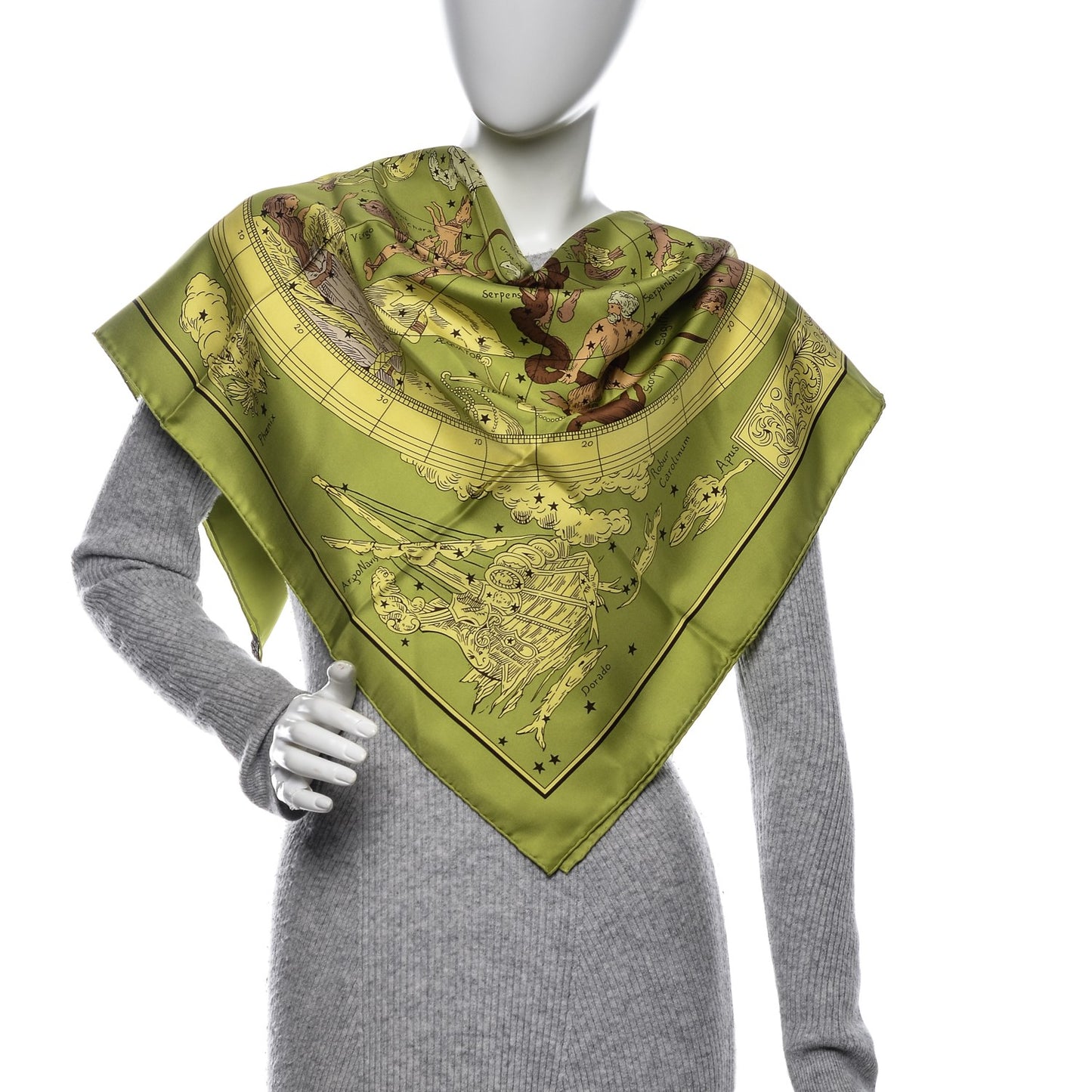 Silk Hemisphaerium Coeli Boreale Scarf 90