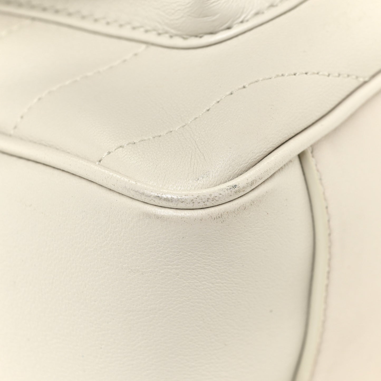 Lambskin Matelasse Monogram Medium Niki Chain Satchel Ivory