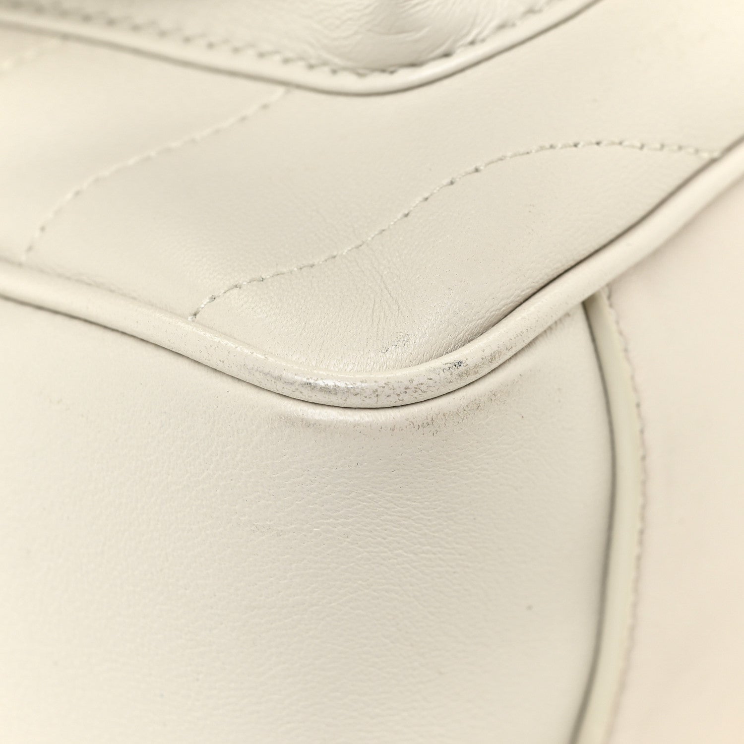 Saint Laurent Lambskin Matelasse Monogram Medium Niki Chain Satchel Ivory 12 of 19