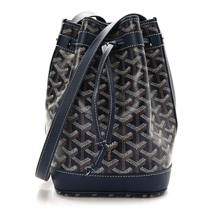 Goyard Goyardine Petit Flot Bucket Bag PM Navy 1 of 9