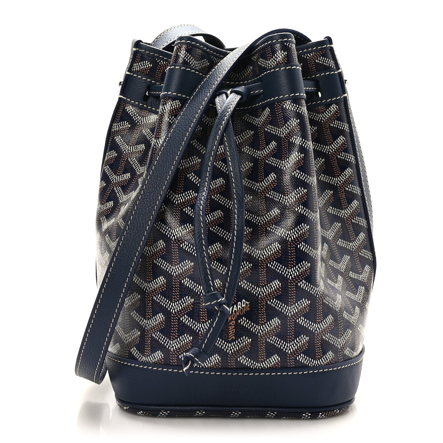 Goyard Goyardine Petit Flot Bucket Bag PM Navy 1 of 9