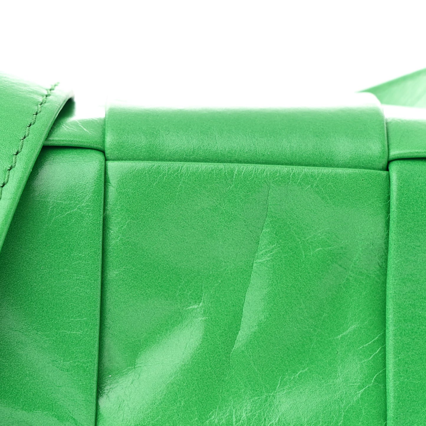 Crinkled Lambskin Maxi Intrecciato Extra Mini Cassette Crossbody Bag Parakeet