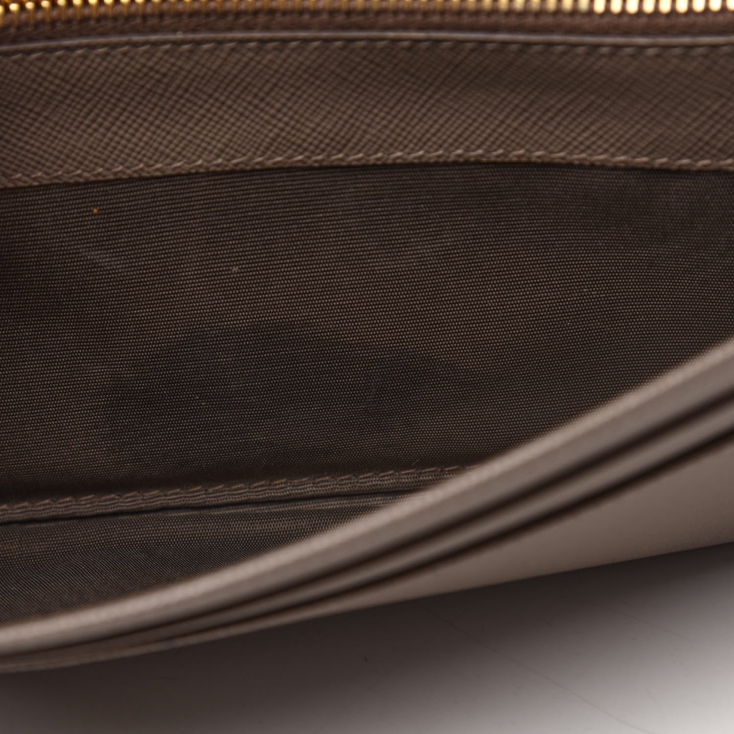 Prada Saffiano Metal Oro Chain Wallet Argilla 6 of 13