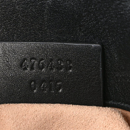 Gucci Calfskin Matelasse Super Mini GG Marmont Shoulder Bag Black 7 of 9