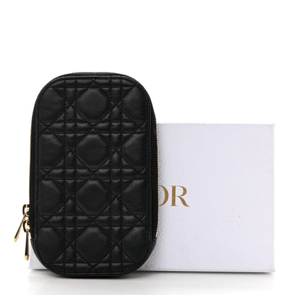 Christian Dior Lambskin Cannage Lady Dior Phone Holder Black 8 of 8