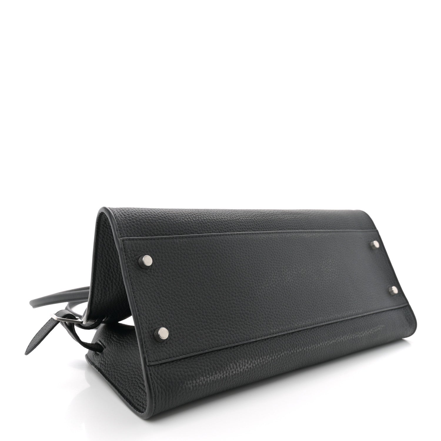 The Row Matte Grained Calfskin Margaux Shoulder 12 Black 4 of 10