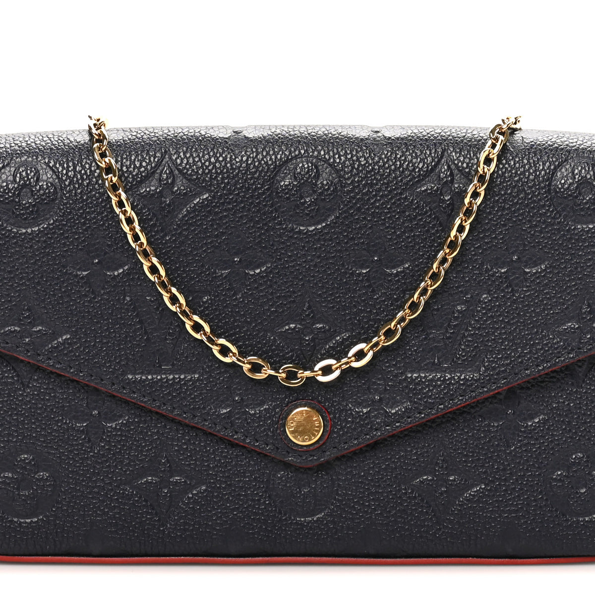 Louis Vuitton Empreinte Pochette Felicie Chain Wallet Marine Rouge 7 of 10