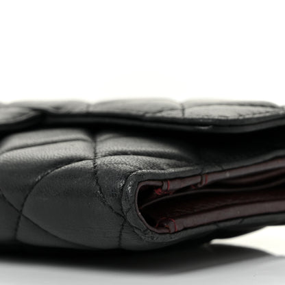 Chanel Lambskin Quilted Large Flap Wallet Black 8 of 9