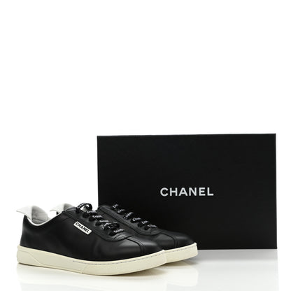 Chanel Calfskin CC Womens Sneakers 39.5 Black 10 of 10