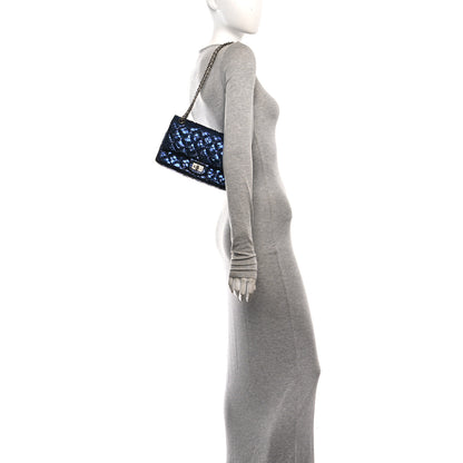Chanel Metallic Snakeskin 2.55 Reissue 225 Flap Blue 2 of 11