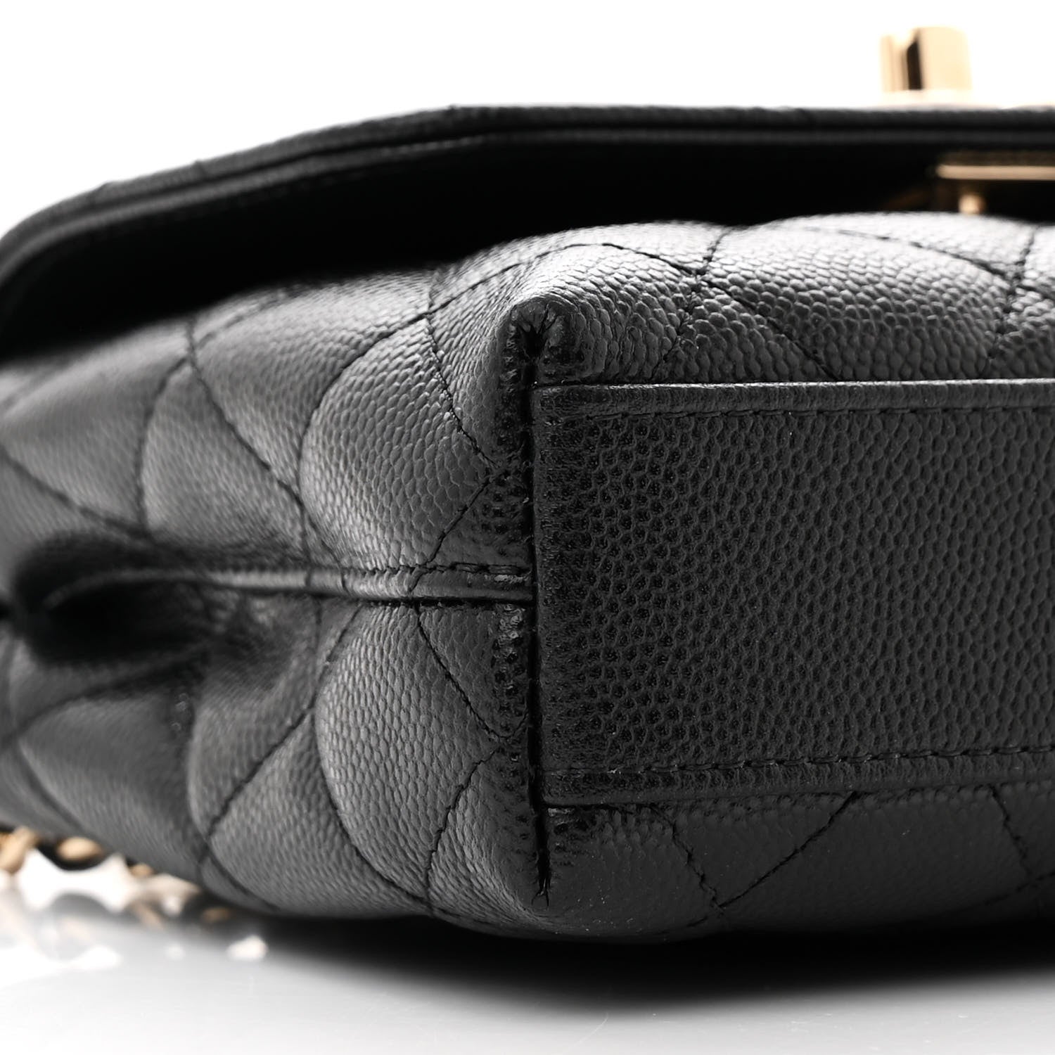 Chanel Caviar Quilted Coco Handle Clutch With Chain Black 9 of 10
