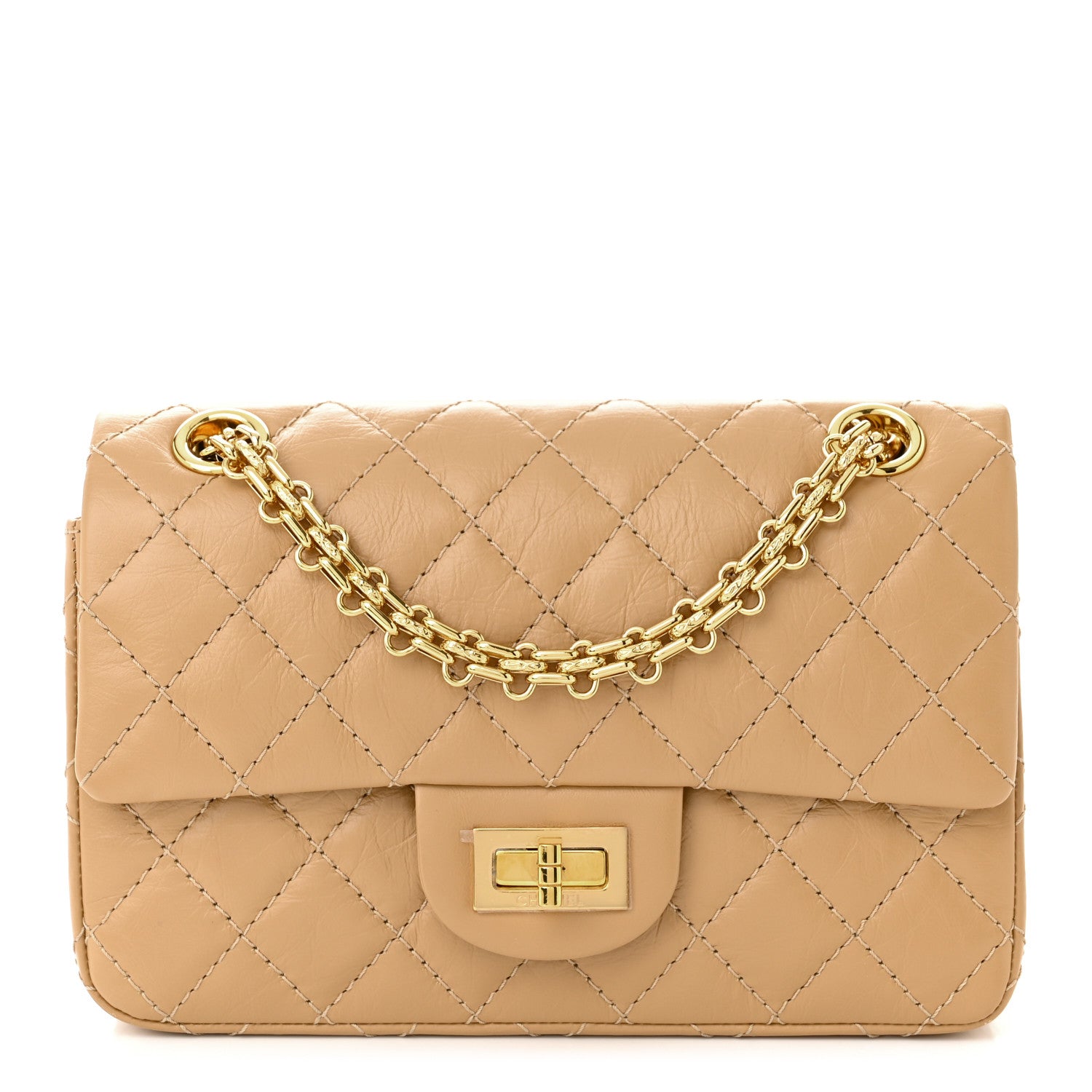 Chanel Aged Calfskin Quilted 2.55 Reissue Mini Flap Beige 1 of 10
