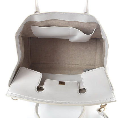 Versace Calfskin Large Palazzo Empire Bag White 5 of 10