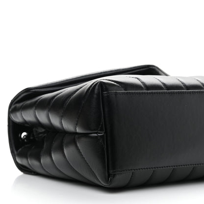 Saint Laurent Calfskin Y Quilted Monogram Small Loulou Chain Satchel Black 8 of 10