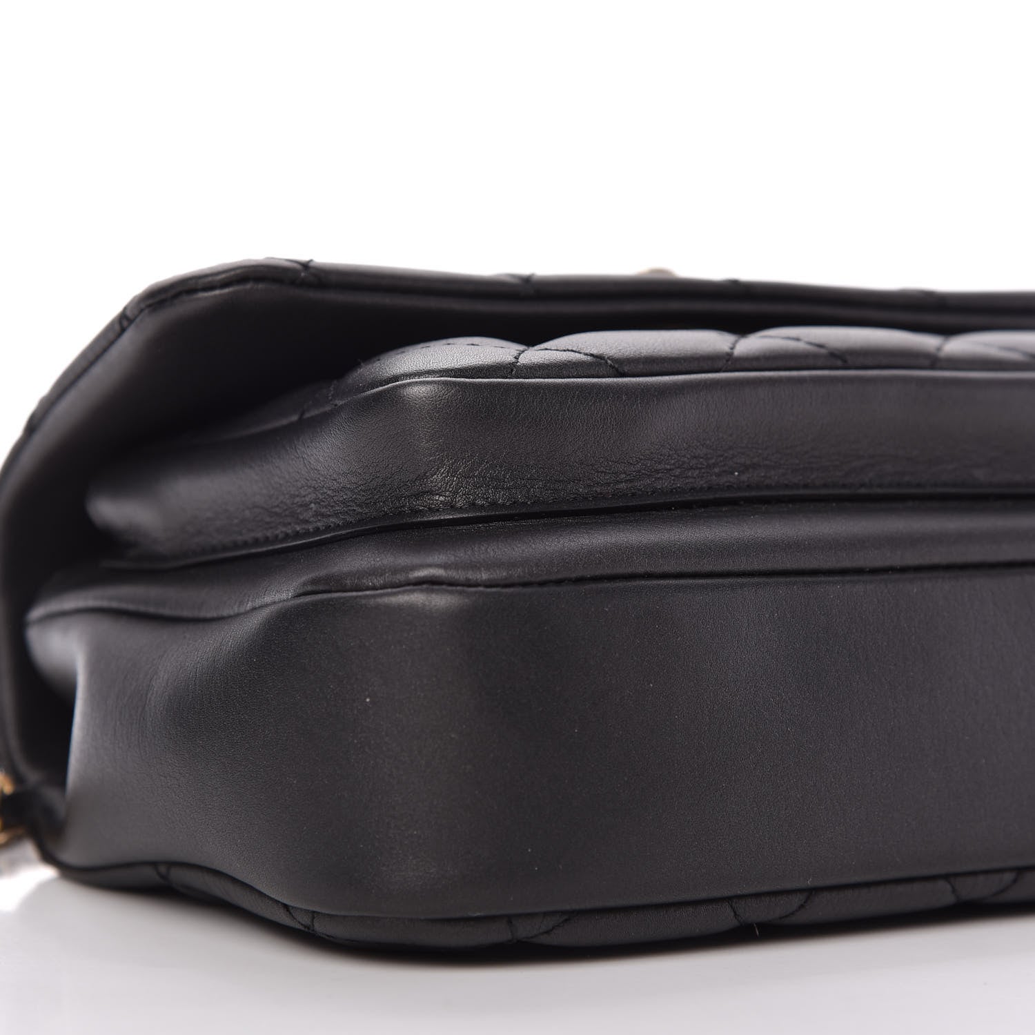 Chanel Calfskin Quilted Top Handle Flap Black 6 of 11