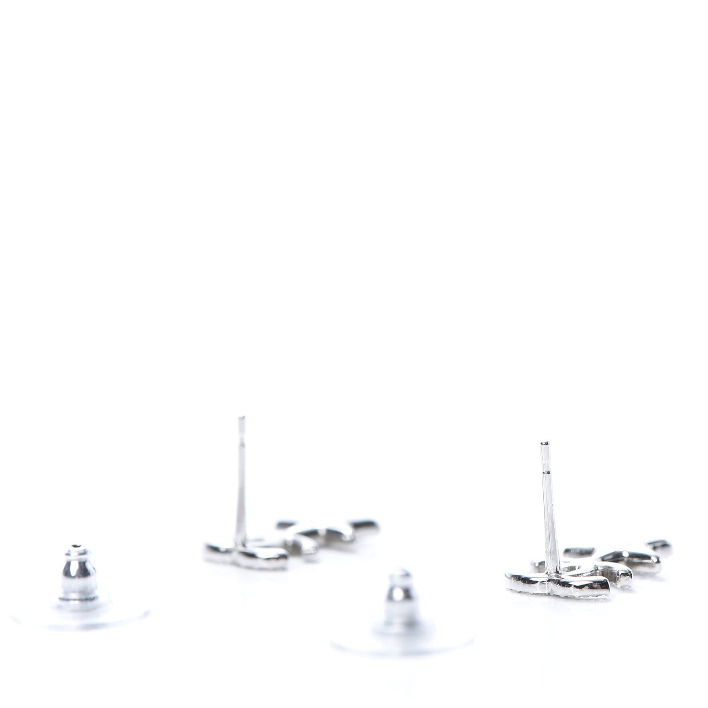 Crystal CC Star Earrings Silver