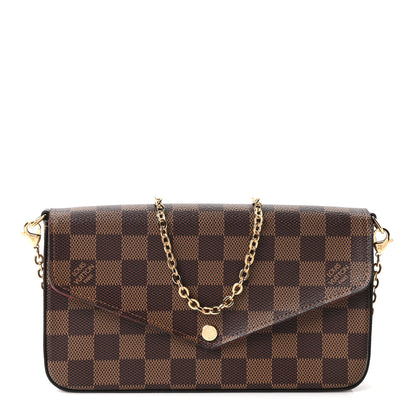 Louis Vuitton Monogram Pochette Felicie Chain Wallet Fuchsia 1 of 11