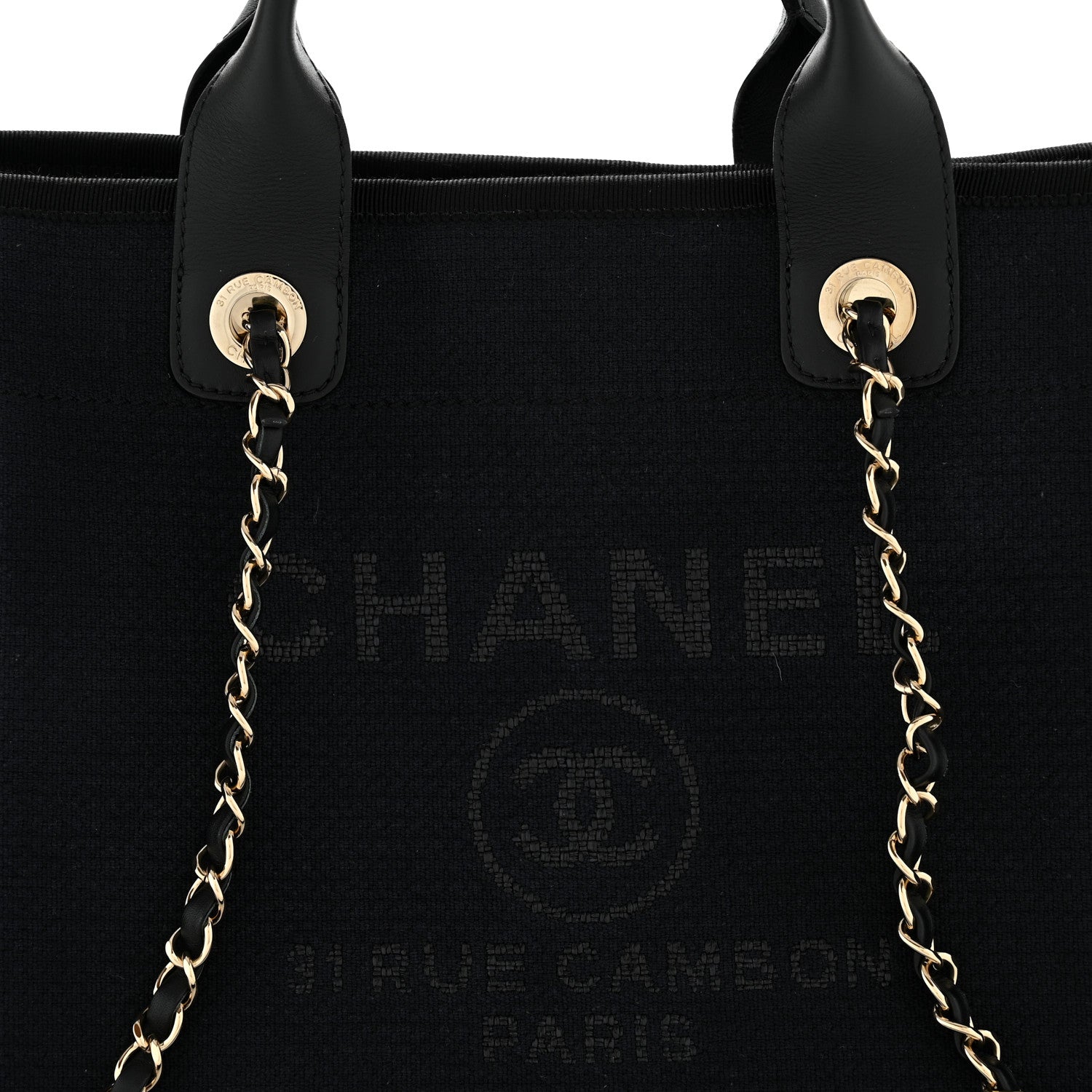 Chanel Mixed Fibers Small Deauville Tote Black 8 of 12