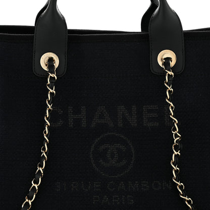 Chanel Mixed Fibers Small Deauville Tote Black 8 of 12