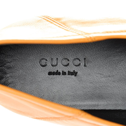 Gucci Lambskin Womens Brixton Horsebit Loafers 40 Crystal Copper 7 of 9