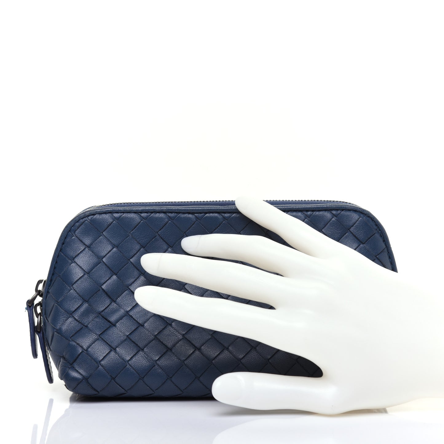 Nappa Intrecciato Cosmetic Case Cobalt