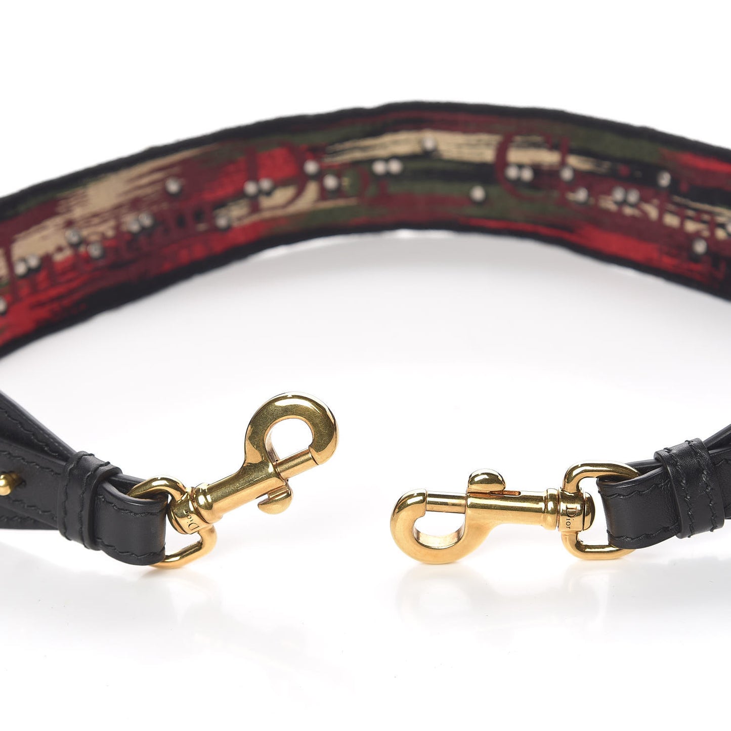 Canvas Embroidered Studded Bohemian Shoulder Strap Red