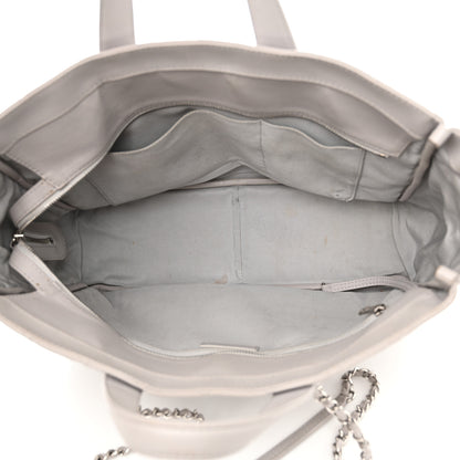 Chanel Calfskin Quilted Ultra Pocket Shopping Tote Grey 5 of 16