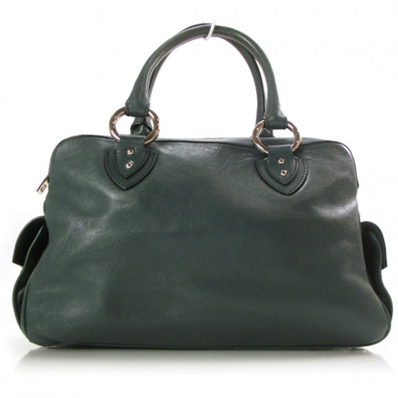 Marc Jacobs Leather Pocket Satchel Green 1 of 12