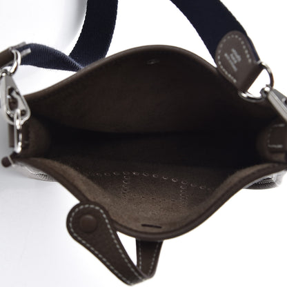 Hermes Taurillon Clemence Amazone Evelyne TPM Etoupe Bleu Indigo 5 of 11