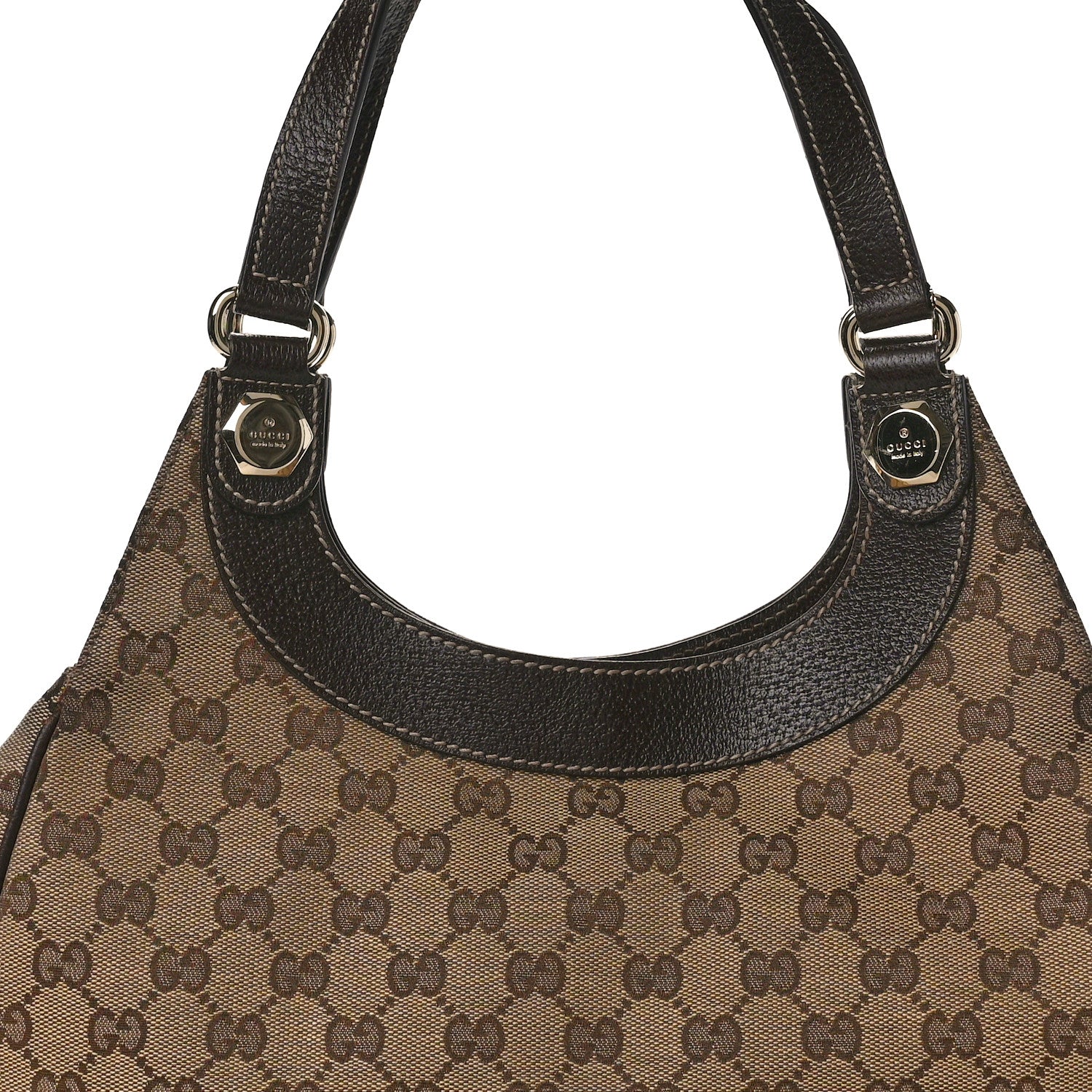 Gucci Monogram Medium Charmy Shoulder Bag Dark Brown 8 of 10