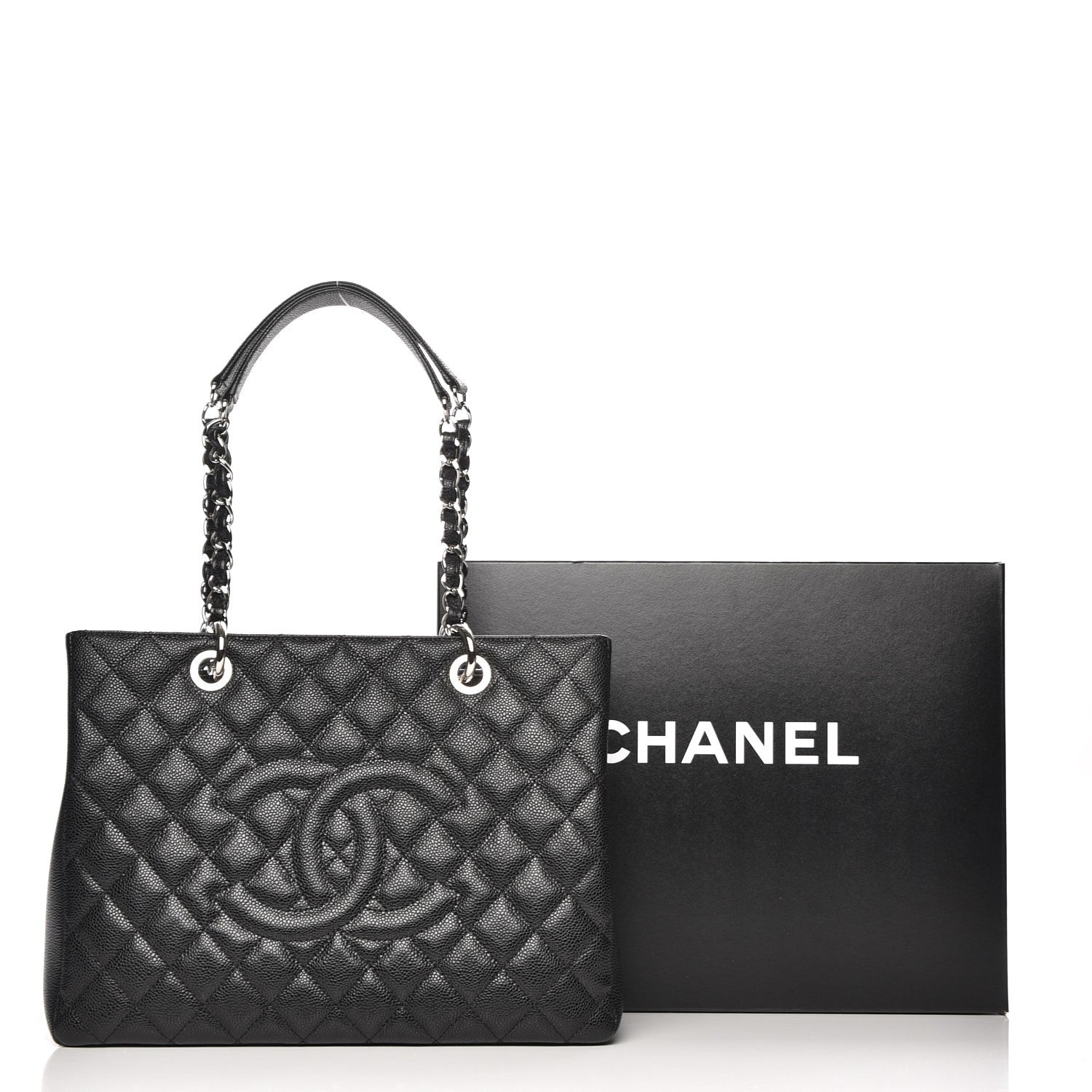 Chanel Caviar Quilted Grand Shopping Tote GST Black 8 of 8