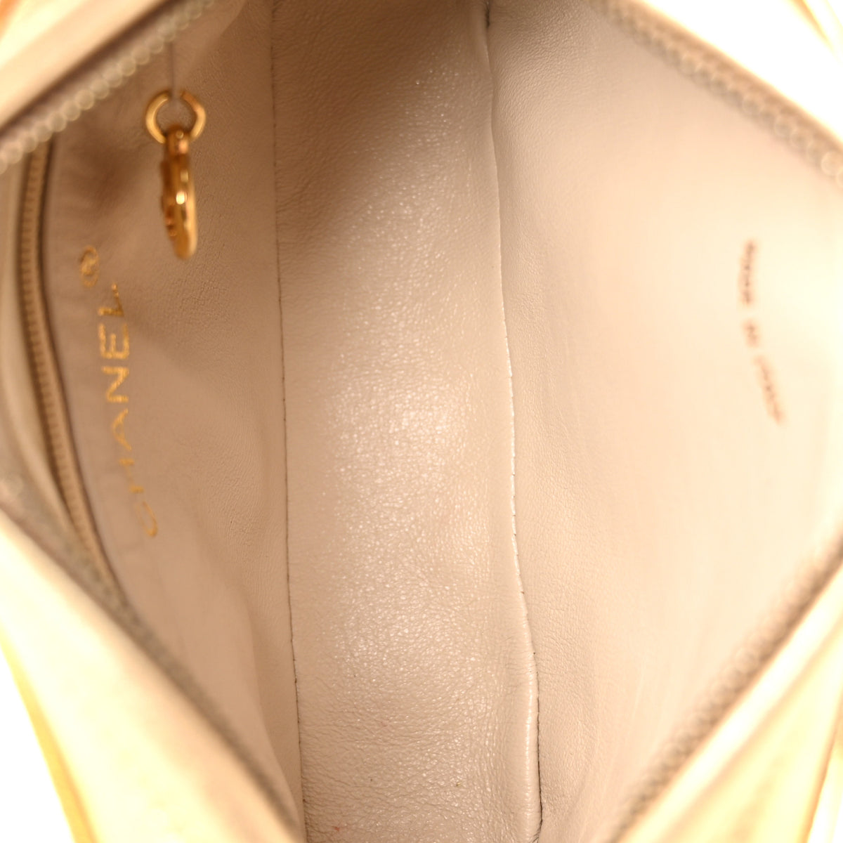 Chanel Metallic Lambskin Quilted Camera Case Gold 5 of 12