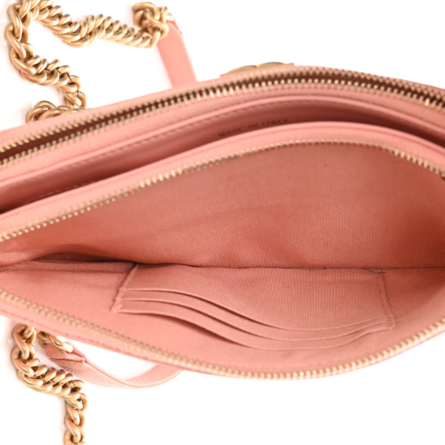Chanel Caviar Quilted Small Boy Clutch With Chain Light Pink 6 of 12