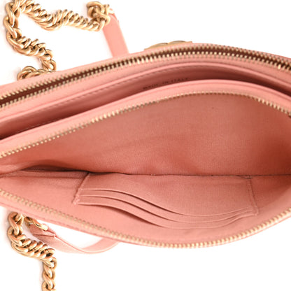 Chanel Caviar Quilted Small Boy Clutch With Chain Light Pink 6 of 12