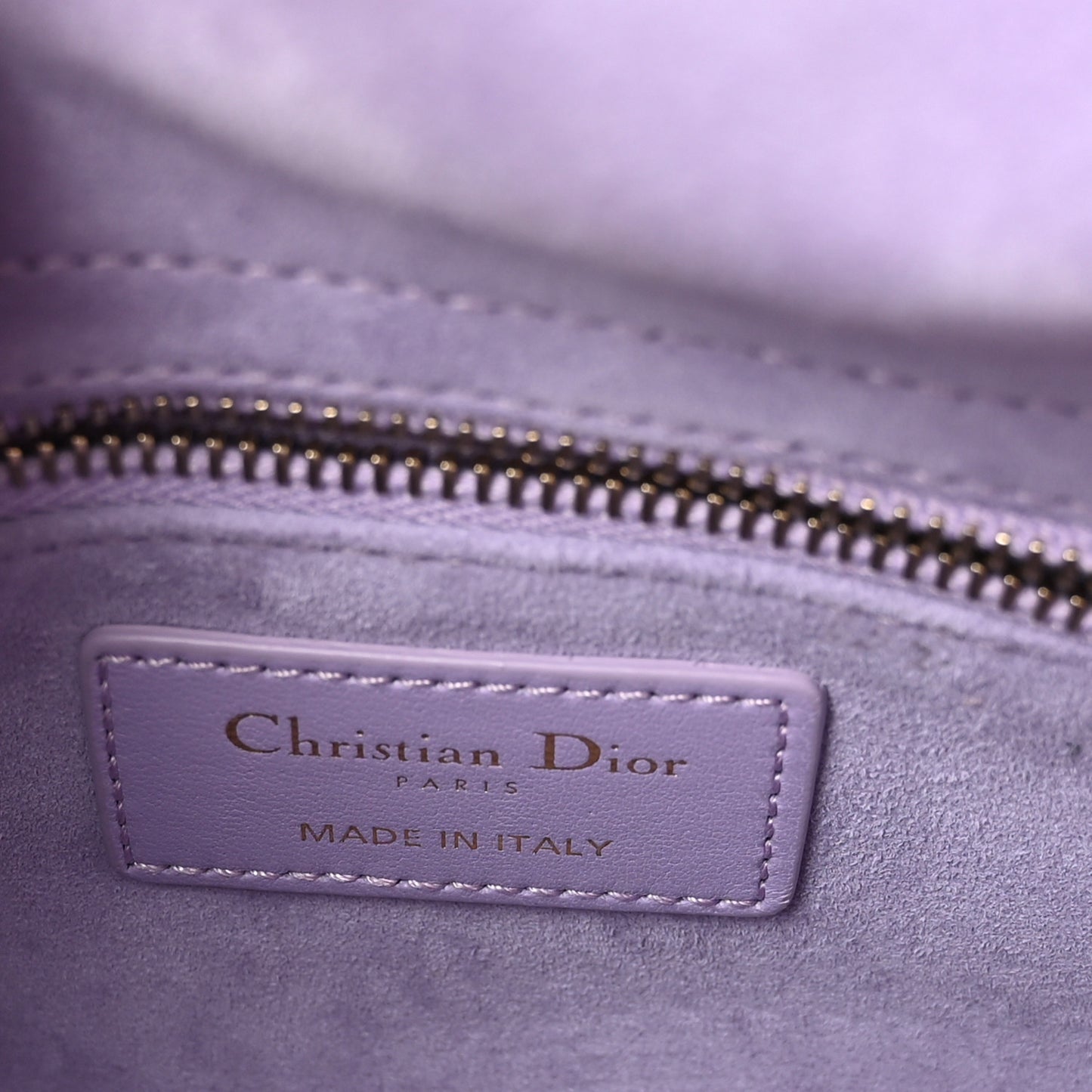 Lambskin Cannage Mini Lady Dior Lilac