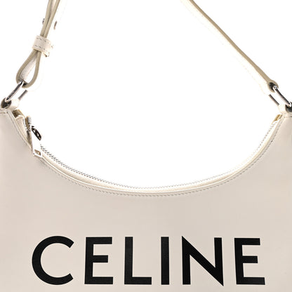 Celine Smooth Calfskin Ava Logo Shoulder Bag White 7 of 9