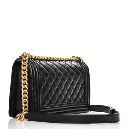 Chanel Lambskin Quilted Medium Boy Flap Black 3 of 7