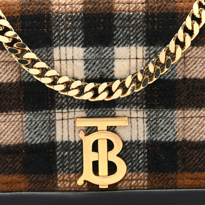 Burberry Check Cashmere Small Lola Bag Black 7 of 10