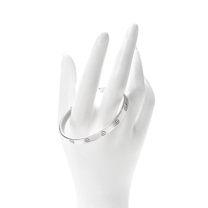 Cartier 18K White Gold LOVE Cuff Bracelet 18 2 of 4